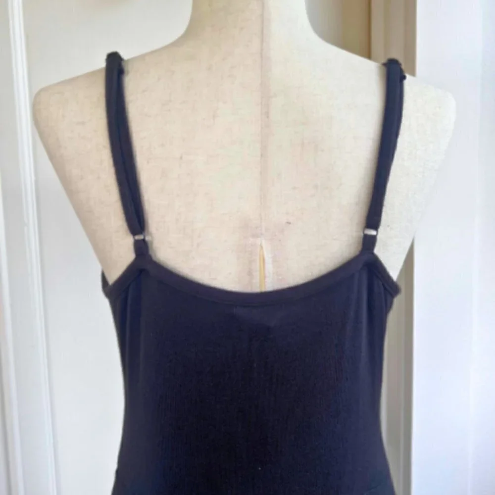 GOLDRAY Black Knit Asymmetrical Surplice Dress Size M - Picture 6 of 8
